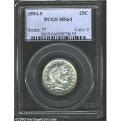 1894-S 25C MS64 PCGS.