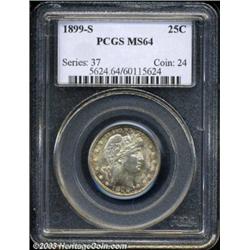 1899-S 25C MS64 PCGS.
