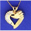 Image 1 : Diamond heart pendant with chain