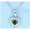 Image 1 : Tourmaline & White Topaz pendant with chain