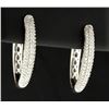 Image 1 : Diamond Micro Set Hoop Earrings