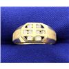 Image 1 : Contemporary Diamond 14k Yellow Gold Ring