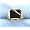 Image 1 : Onyx 14k Yellow Gold Ring