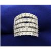 Image 1 : Designer "Sonia B" Sterling Silver and 5 row CZ Ring