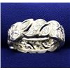 Image 2 : Platinum 1.08 ct Diamond 8mm Band Ring