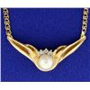Image 1 : Diamond and Pearl Necklace