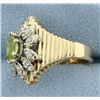 Image 2 : Peridot and Diamond Ring