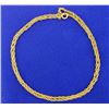 Image 1 : 20 1/4 Inch Gold Plated Rope Style Neck Chain