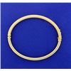 Image 2 : 18K Yellow Gold Italian Bangle Bracelet