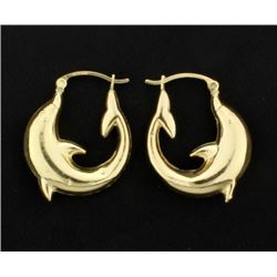 Dolphin Hoop Earrings