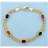 Image 1 : Multi-Color Gemstone Bracelet