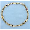 Image 1 : Italian Made Multi Color Gemstone Bracelet