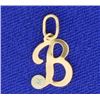 Image 1 : "B" Diamond Pendant/Charm