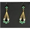 Image 1 : Emerald & Diamond Dangle Earrings