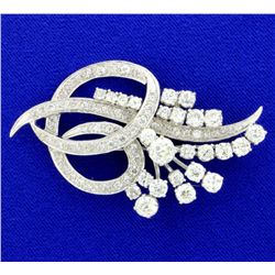 Vintage 7ct Total Weight Diamond Pin