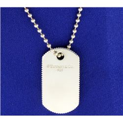 Tiffany & Co. Sterling Silver Dog Tag Necklace