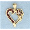 Image 1 : Ruby & Diamond Heart Pendant