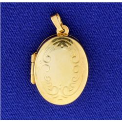 14K Locket Pendant