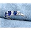 Image 2 : Sterling silver ring with Lab Sapphire