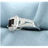 Image 2 : Antique Style Square Cut Garnet Ring