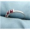 Image 2 : Ruby Ring in Platinum over Sterling Silver