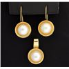 Image 1 : Large Pearl Earrings & Pendant Set