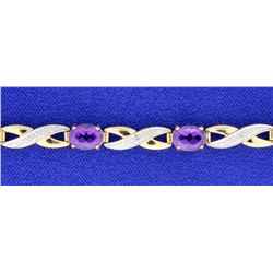 Amethyst & Diamond bracelet