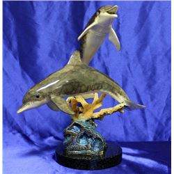 Original Limited Edition Wyland Cast Bronze piece - Dolphins of the Sea