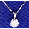 Image 1 : 1/2 carat Diamond solitaire pendant with chain