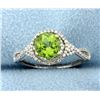 Image 1 : Peridot & Diamond Ring