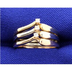 Tri colored Diamond ring