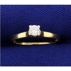 Diamond 1/5 Carat 18k Solitaire Ring