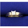 Image 1 : Princess Cut Diamond Solitaire 14k Ring