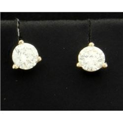 Diamond 0.40 Carat 14k White Gold Martini Stud Earrings