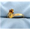 Image 2 : Vintage Citrine and Yellow Topaz Bypass 10k Yellow Gold Ring.