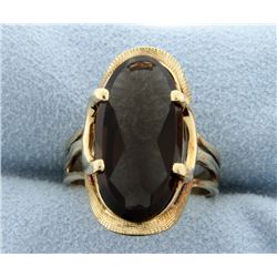 Smoky Quartz 14k Large Ring