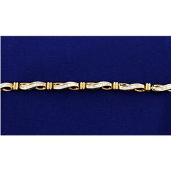 1.50 Carat Diamond Baguette Channel Set 10K Yellow Gold Bracelet