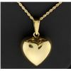 Image 1 : 14K Large Puffed Heart Pendant on Chain