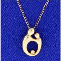 Mother & Child 14K Pendant