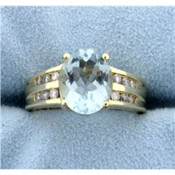 Topaz and Diamond Ring