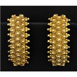 Antique 18K Yellow Gold Clip-On Earrings
