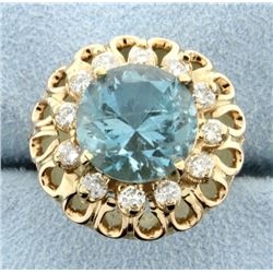 5 ct. Aquamarine & Diamond Ring