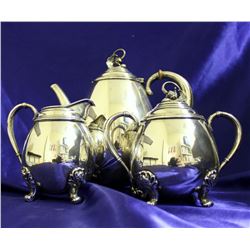 3 Piece Sterling Silver Tea Set-Spring Glory, International Silver