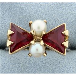 Lab Ruby & Pearl Ring