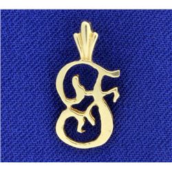 "F" Initial Pendant