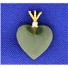 Image 1 : Jade & Diamond Heart Pendant
