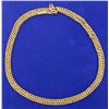 Image 1 : 22 Inch Flat Curb Link Neck Chain