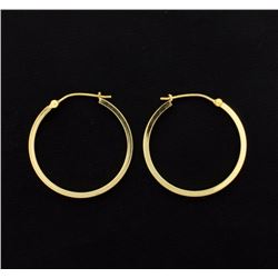 14K Yellow Gold Hoop Earrings