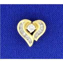 1/4ct TW Diamond Heart Pendant