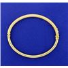 Image 2 : 18K Yellow Gold Italian Bangle Bracelet
